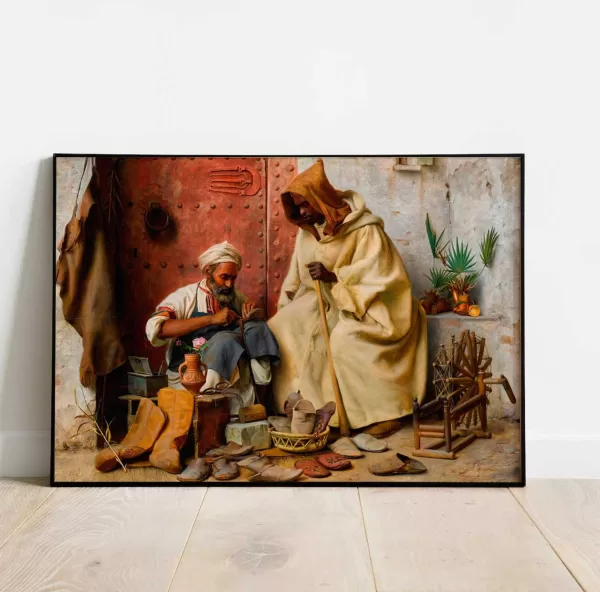 Tableau : Portrait Rétro d'un Cordonnier Marocain – Image 4