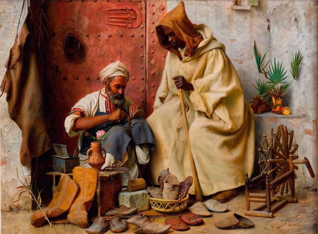 Tableau : Portrait Rétro d'un Cordonnier Marocain – Image 2