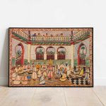 Tableau : Représentation Rétro d'un Mariage Marocain