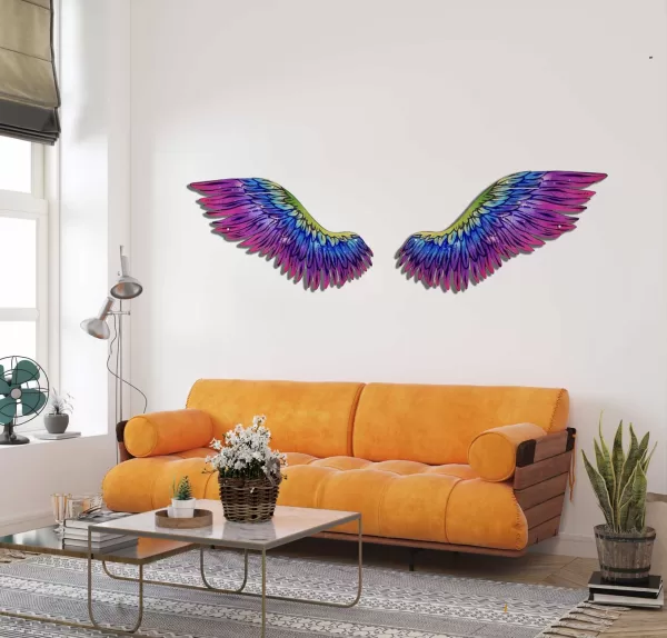 Décoration Multicolore : Ailes d'Ange en Plexiglass UV – Image 5