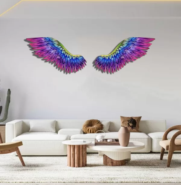 Décoration Multicolore : Ailes d'Ange en Plexiglass UV – Image 4