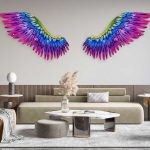 Décoration Multicolore : Ailes d'Ange en Plexiglass UV