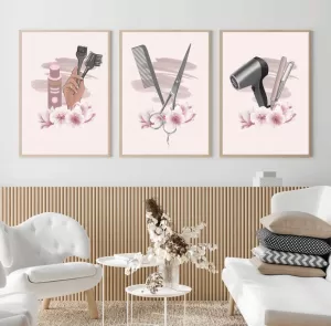 Tableaux décoratifs pour Salon de Coiffeur