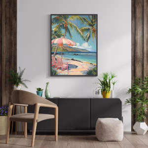 tableau decoratif eté plage