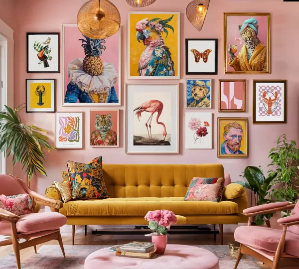 Ensemble de 14 Tableaux Maximalistes
