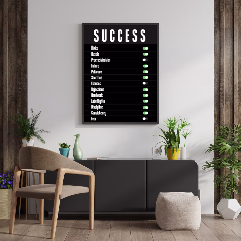 Tableau Inspirant avec les mots de Réussite – Image 4