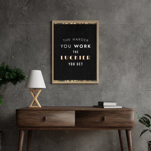 Tableau Inspirant : Message sur le Hard Work et la Réussite – Image 2