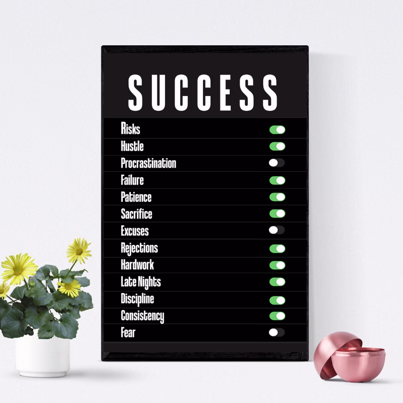 Tableau Inspirant avec les mots de Réussite – Image 2