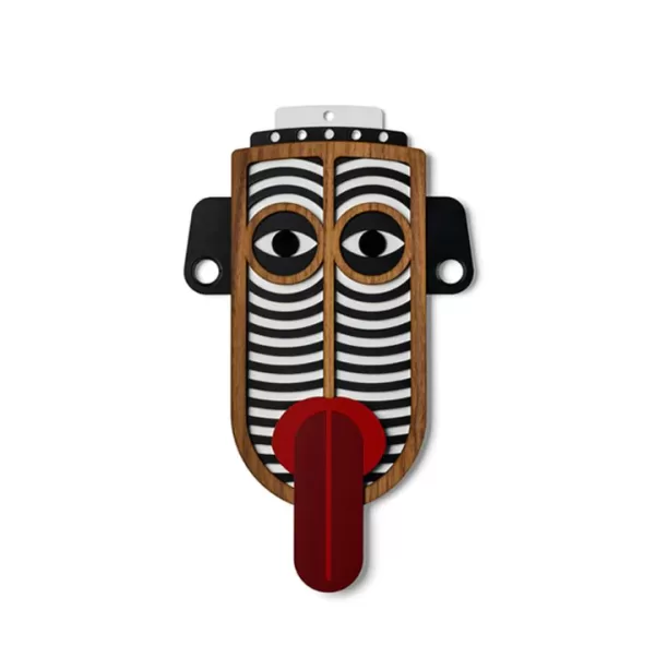 Décoration Murale en Bois – Masques Artisanaux Faits Main– – Image 2