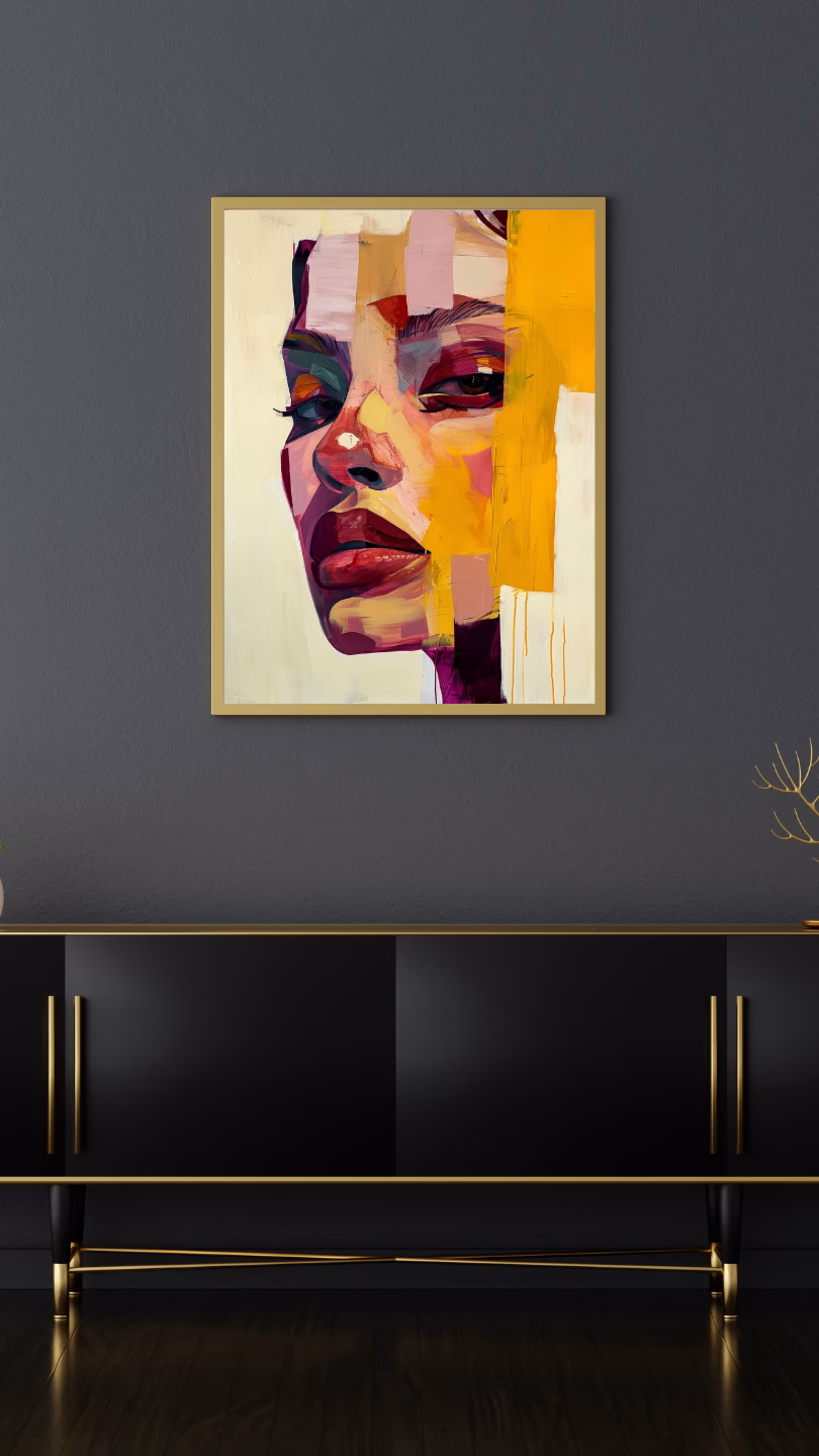 Portrait Abstrait de Femme en Couleurs Vives – Image 5