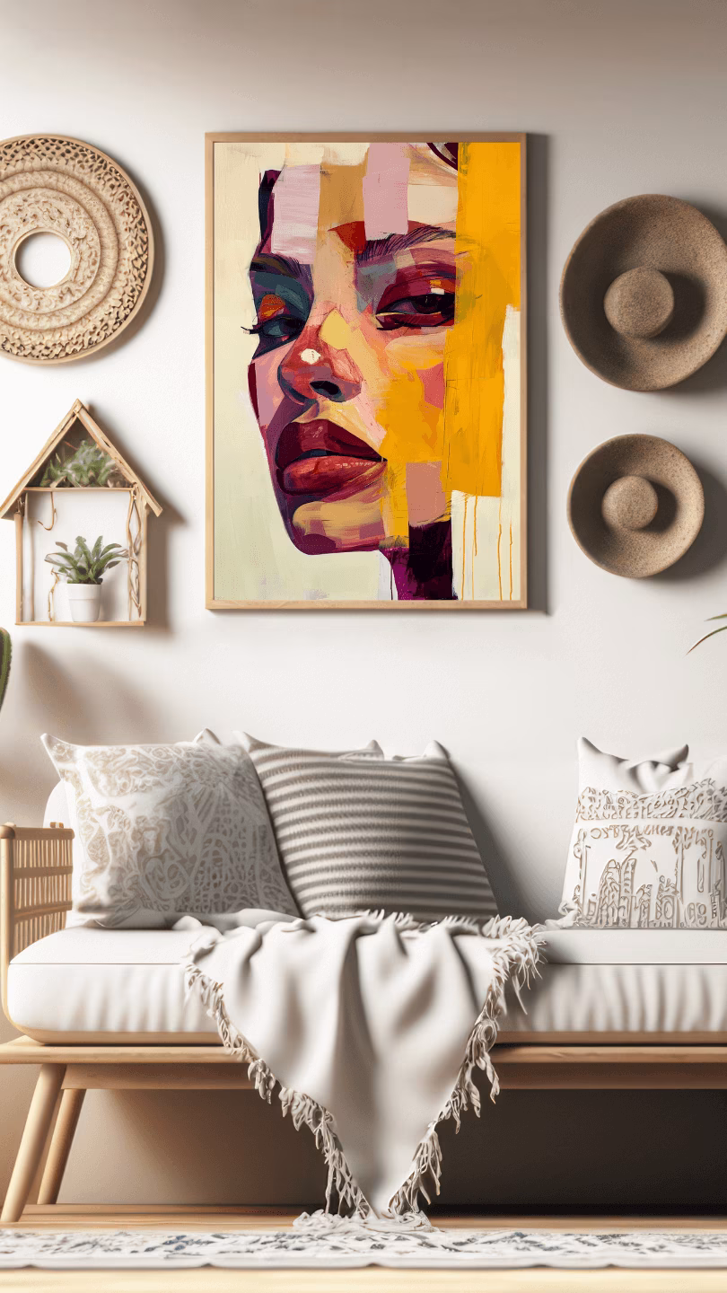 Portrait Abstrait de Femme en Couleurs Vives – Image 3