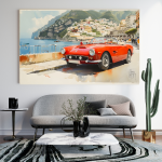 Peinture Murale Vintage Voiture Classique