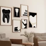 Ensemble de 6 Dessins Dentaires pour Cabinet