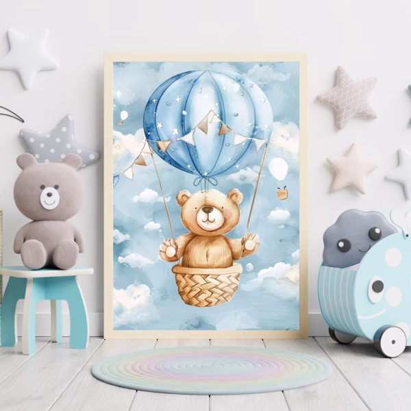 Set de 3 Tableaux Enfants : Ours en Aventure – Image 7
