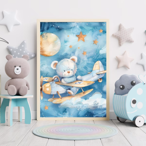 Set de 3 Tableaux Enfants : Ours en Aventure – Image 5