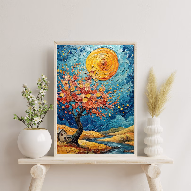 Tableau Décoratif : Arbre de Fleurs et Nature Épanouie – Image 3