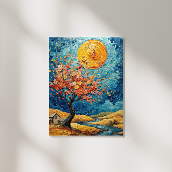 Tableau Décoratif : Arbre de Fleurs et Nature Épanouie