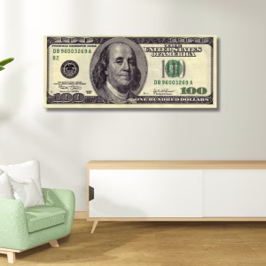Tableau mural "100 Dollars" – Motivation et style