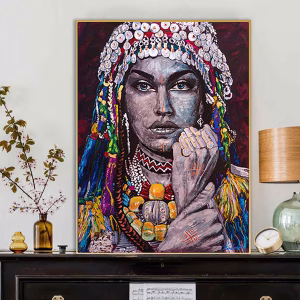 Décoration Ethnique : Affiche d'Art Féminin Marocain