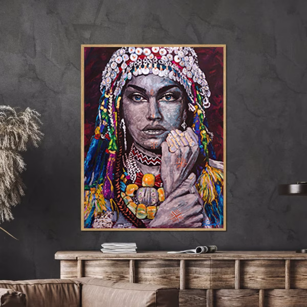 Décoration Ethnique : Affiche d'Art Féminin Marocain – Image 5