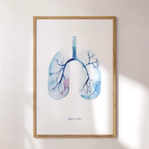 Affiche de Pneumologue en Aquarelle