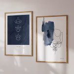 Décoration chiropratique : Colonne vertébrale en aquarelle