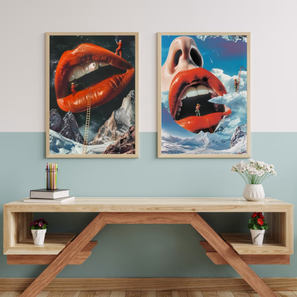 Set de 2 tableaux maximalistes – Art dentaire pour cabinet – Image 4