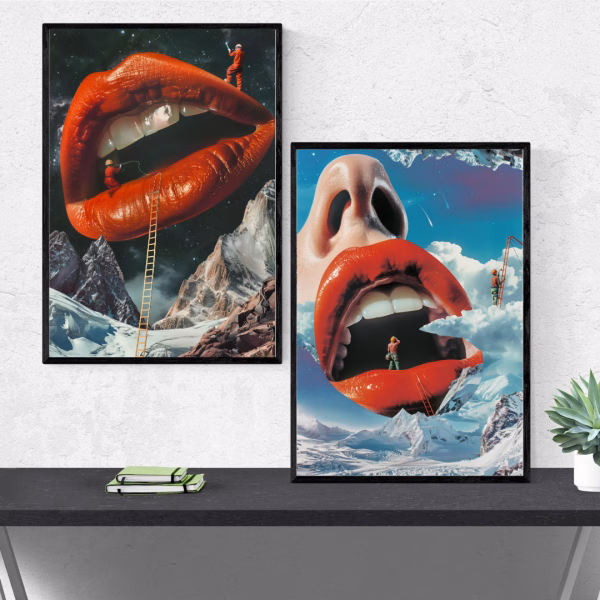 Set de 2 tableaux maximalistes – Art dentaire pour cabinet – Image 3