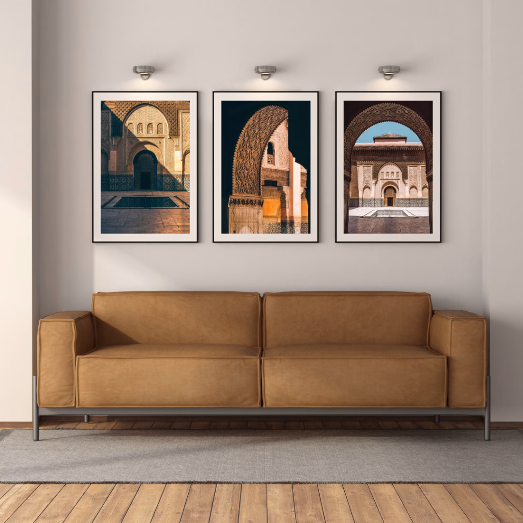3 Tableaux Décoratifs – Porte Marocaine Authentique