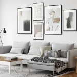 Affiches décoratives – Coups de pinceau et dessins modernes
