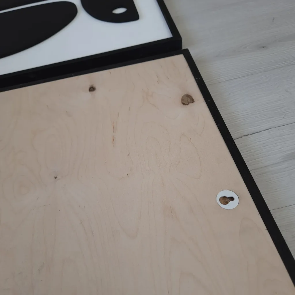 Décoration Murale en Bois – Minimaliste noir et blanc