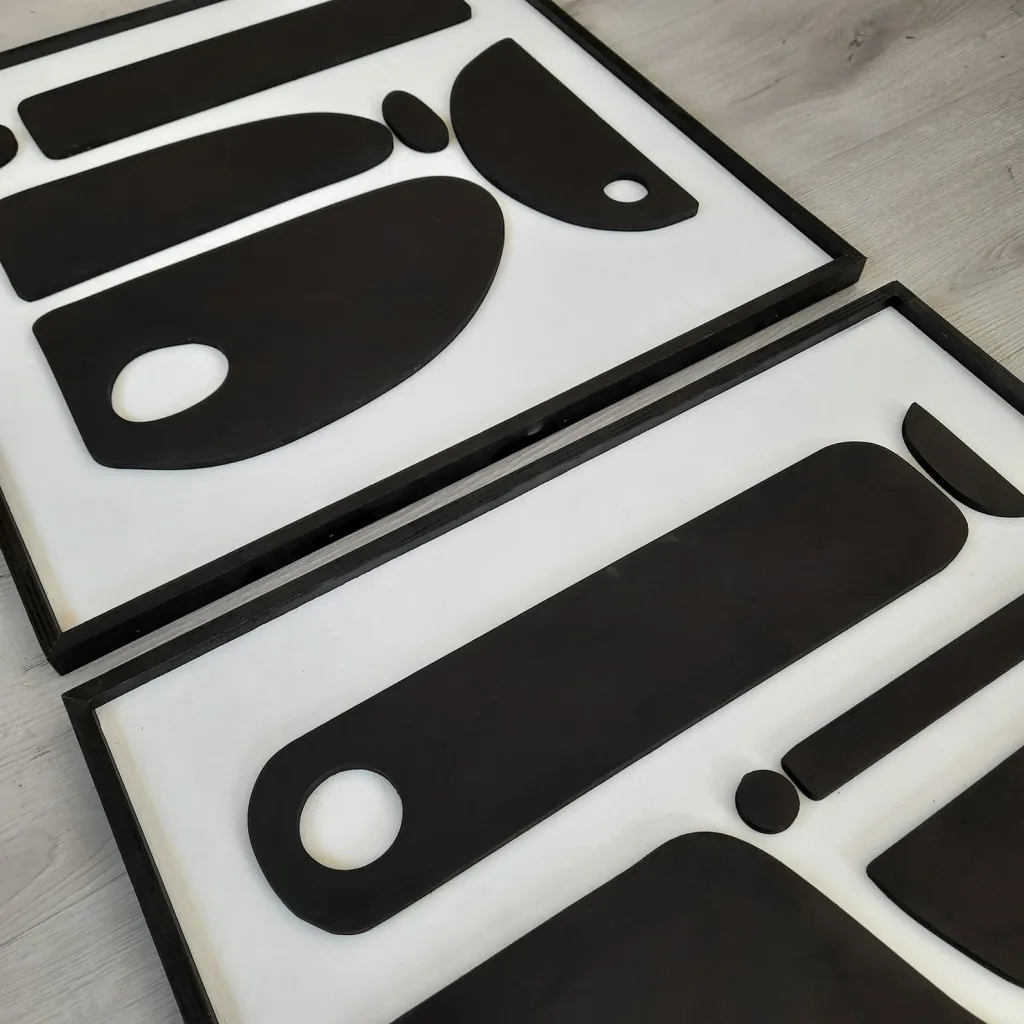 Décoration Murale en Bois – Minimaliste noir et blanc