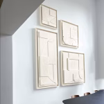 Ensemble de 4 Tableaux Décoratifs en Relief 3D