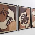 3 Tableaux Feuilles Tropicales : Style Boho et Bauhaus