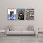 Tableaux Décoratifs – Mona Lisa et Tradition du Thé Marocain