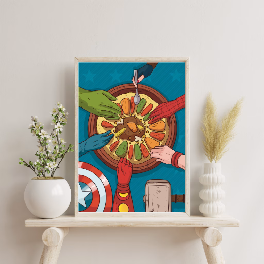 Tableau Décoratif Avengers & Couscous