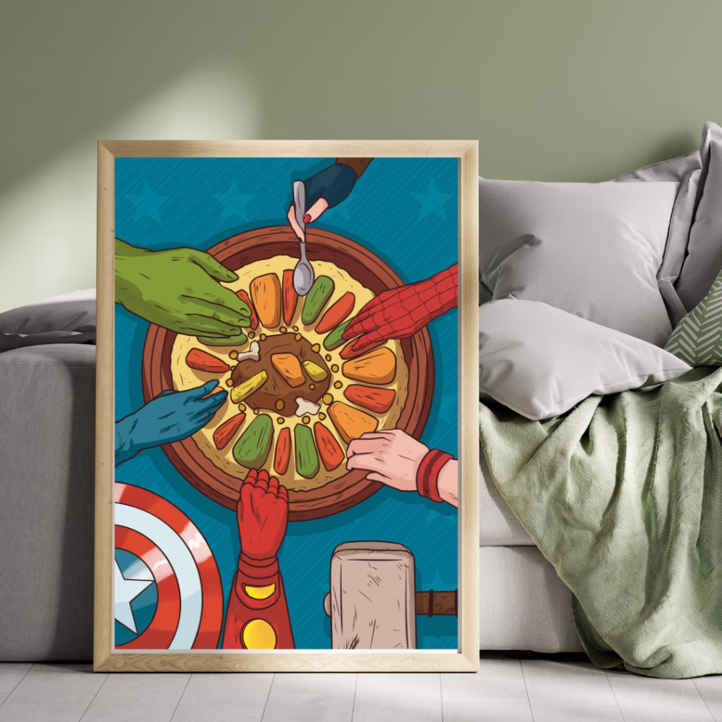 Tableau Décoratif Avengers & Couscous