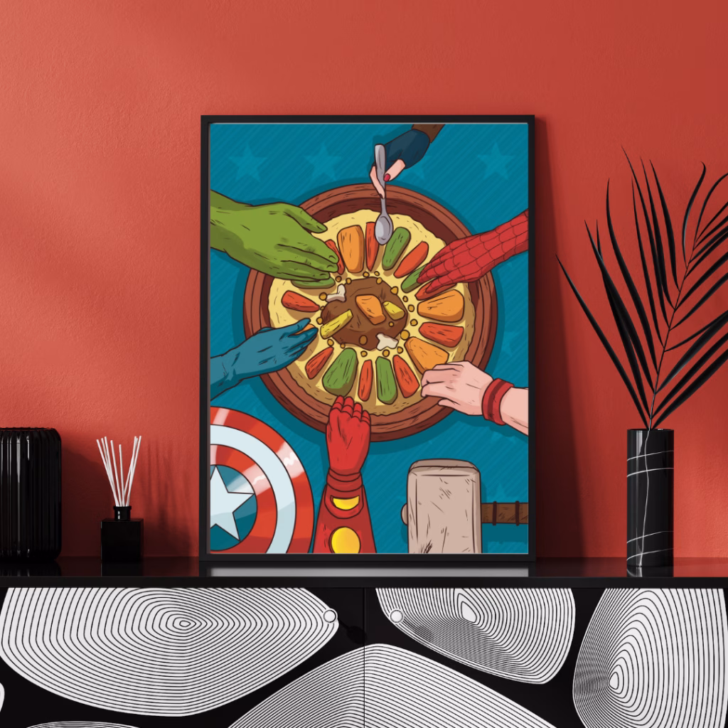 Tableau Décoratif Avengers & Couscous