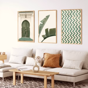 Tableaux décoratifs marocains – Art mural bohème blanc