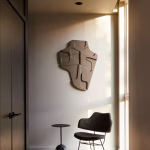 Décoration murale en bois 3D – Formes abstraites et organiques