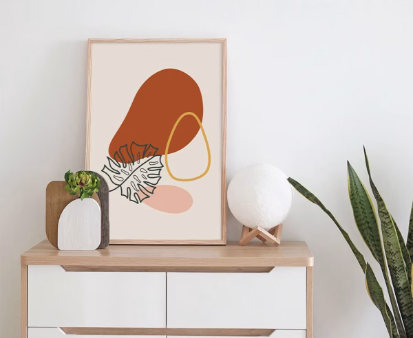 Set de 4 Tableaux Boho Abstraits