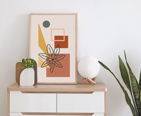 Set de 4 Tableaux Boho Abstraits