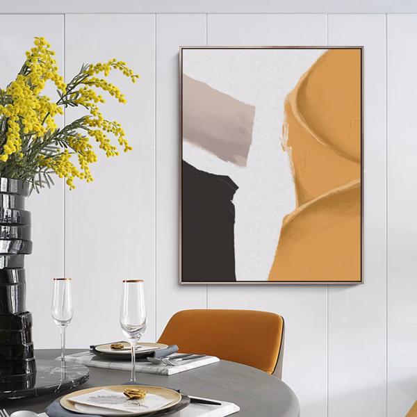 Tableau Abstrait Orange