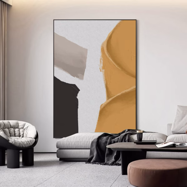 Tableau Abstrait Orange