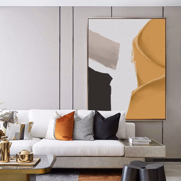Tableau Abstrait Orange