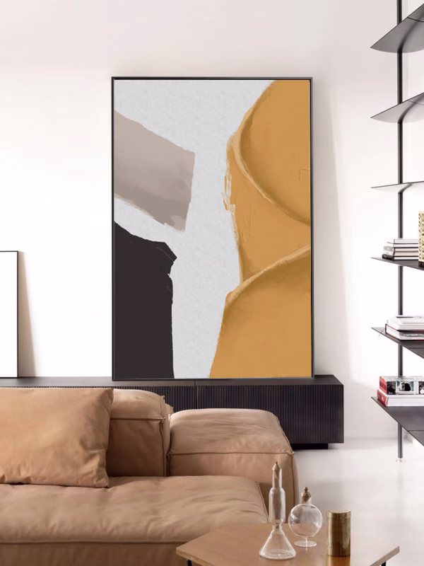 Tableau Abstrait Orange