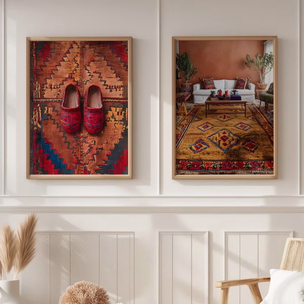 Ensemble de 2 tableaux marocains