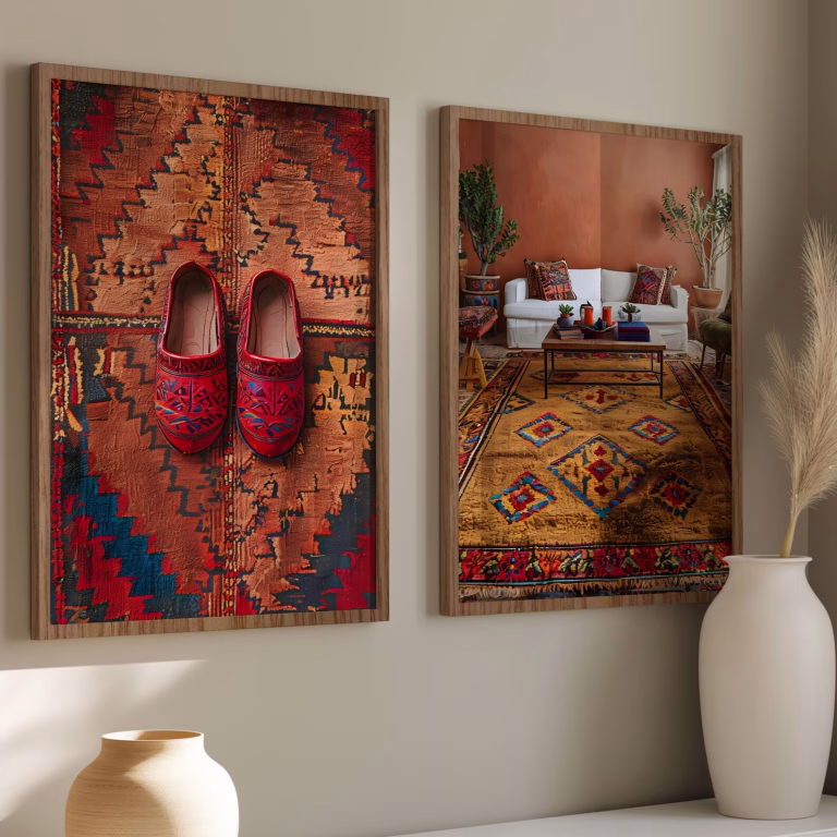 Ensemble de 2 tableaux marocains