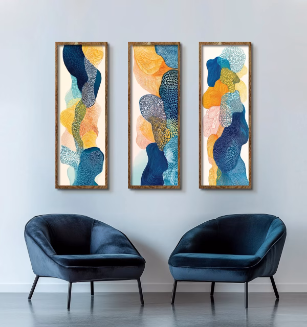 Lot de 3 Affiches Abstraites