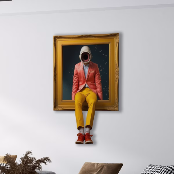 Art mural en bois doré